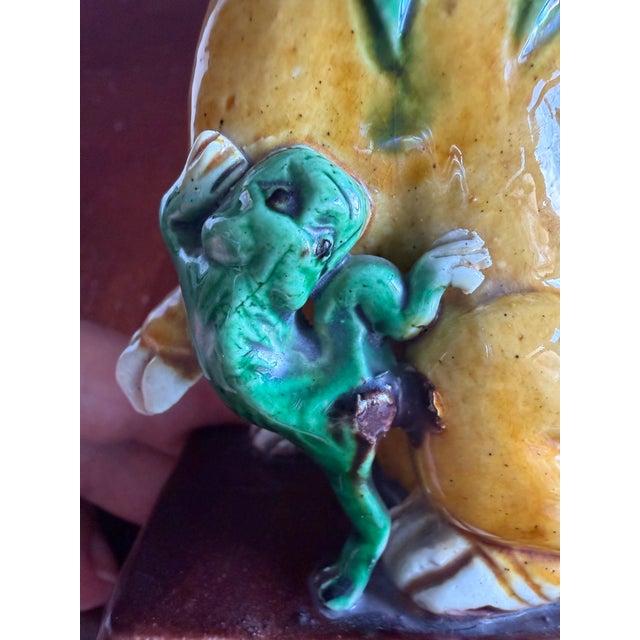 Gold Chinese Vintage Foo Dog. Female. For Sale - Image 8 of 12