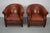 Vintage Dutch Cognac Leather Club Chair, 1970s, Set of 2 For Sale - Image 6 of 18