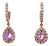 2.86 Carat Pink Sapphire Diamond Rose Gold Drop Earrings, A Pair For Sale
