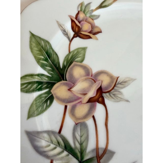 1950s Meito China “Woodrose” Floral Luncheon Plates, Made in Japan – Set of 6 For Sale - Image 4 of 10