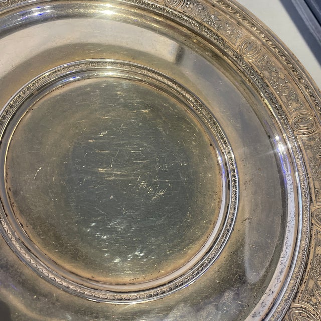 Mid 19th Century Antique Sterling Silver Handled Sandwich Serving Dish by j.s. Co.Wedgwood Pattern For Sale - Image 5 of 10