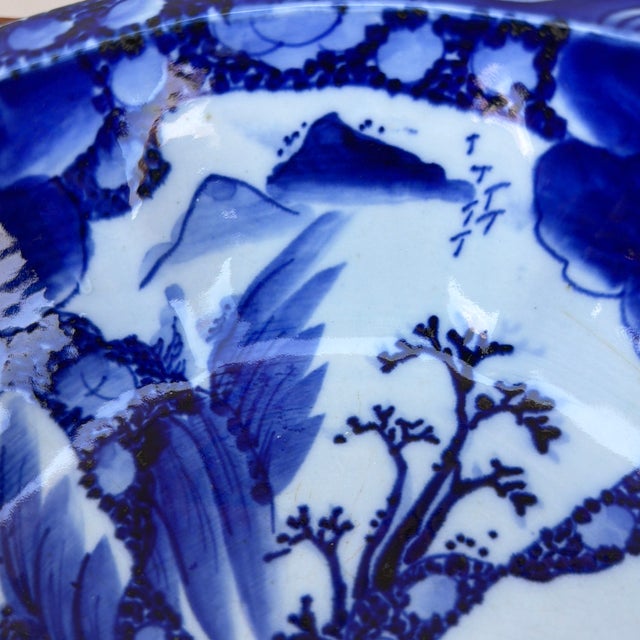 Antique Japanese Arita Porcelain Blue Decorated Bowl, Late Edo Period, Circa 1880–1900 For Sale - Image 6 of 12
