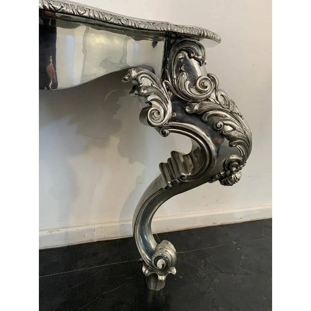 Eclectic Metal Console by Piero Figure for Athena For Sale - Image 9 of 13