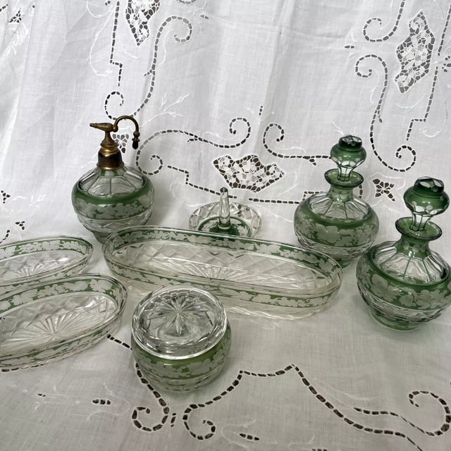 Antique Crystal Vanity Set - 8 Pieces For Sale - Image 12 of 12