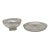 Vintage Ribbed Glassware Footed Bowl and Matching Underplate, Circa 1930s to the 1960s For Sale