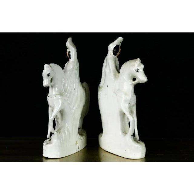 19th Century Staffordshire Scottish Highlander Hunters - A Pair For Sale In Sacramento - Image 6 of 12