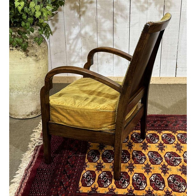 Wood Vintage English Bridge Chair in Beechwood, 1950s For Sale - Image 7 of 12
