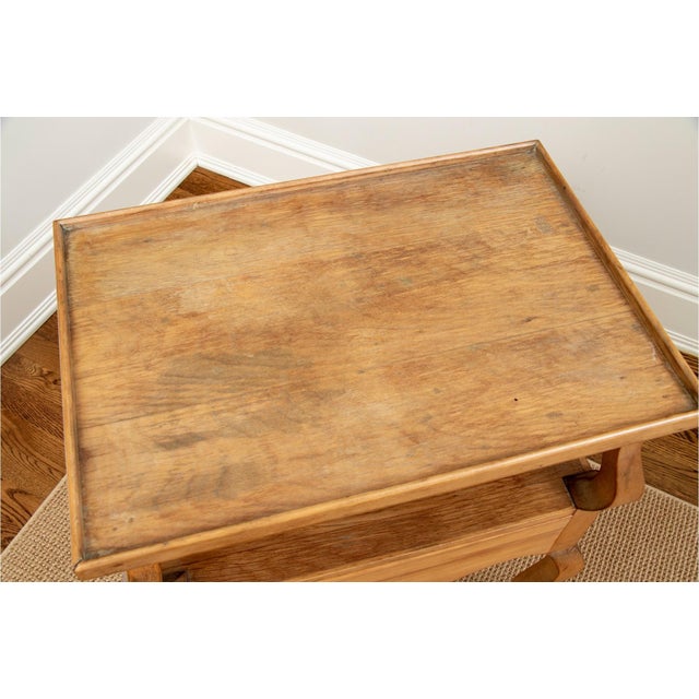Antique French Provincial Fruitwood Two-Tier Side Table For Sale - Image 4 of 8