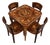 Vintage F.lli Jannuzzi Sorrento Italian Marquetry 5-in-1 Game Table Set With 4 Chairs For Sale