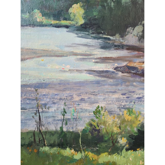 Paper Richard Jack Antique 1930's Oil Painting Ammonoosuc River New Hampshire For Sale - Image 7 of 18