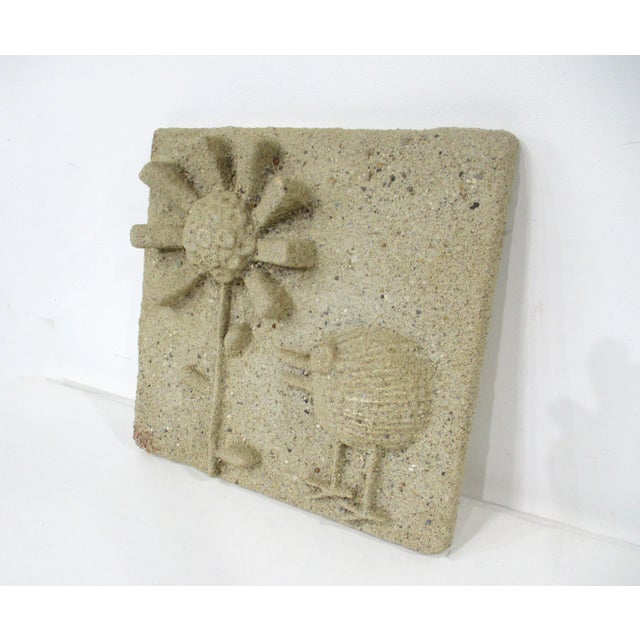 Mid-Century Modern Mid Century Bird Flower Wall Sculpture by Barbara Field For Sale - Image 3 of 12