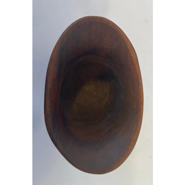 Vintage Hand Carved Wooden Vase For Sale - Image 9 of 10