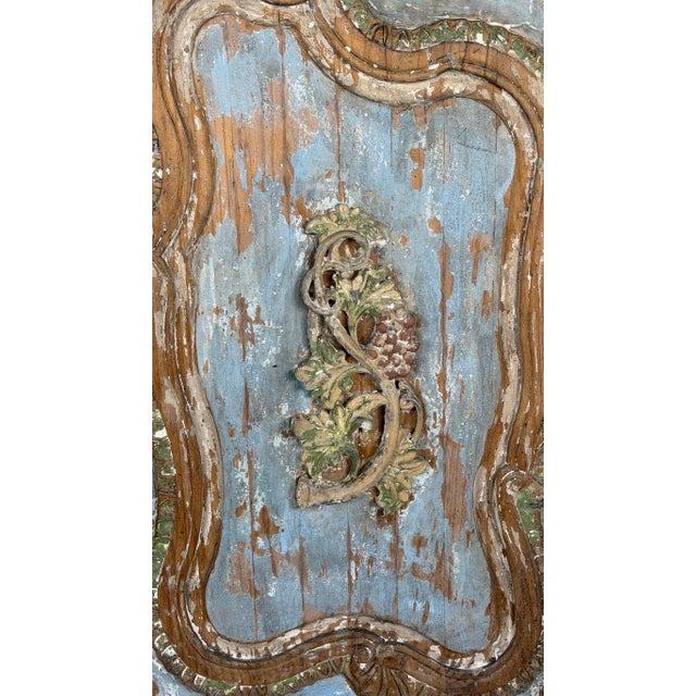 19th Century French Louis XV Rococo Doors With Distressed Wood Finish For Sale - Image 11 of 18
