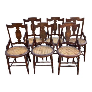 Early 20th Century Antique Victorian Chairs Set of Six For Sale