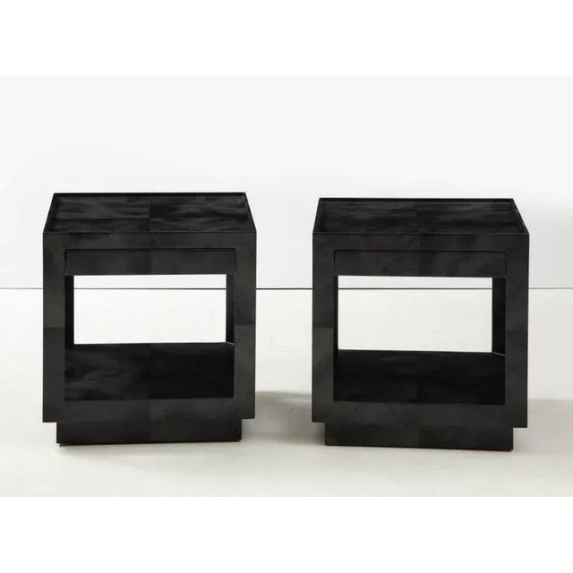 Paper 1980s Karl Springer Tray Top End Tables - A Pair For Sale - Image 7 of 13
