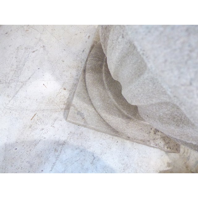Modern Vintage Limestone Planters a Pair For Sale - Image 3 of 5