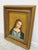 Religious 1980s Small Gold Gilt Carved Framed Religious Woman Bust Oil Painting For Sale - Image 3 of 11
