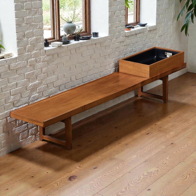 Mid-Century Modern Bruksbo Norwegian Korbo Teak Planter Bench or Coffee Table, Attributed to Torbjørn Afdal For Sale - Image 3 of 18