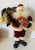 Vintage Santa with presents figurine, 22” high, glass eyes , natural wool beard, rich velvet deep red textile coat. Heavy...