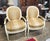 Vintage Painted French Country Upholstered Arm Chairs a Pair For Sale - Image 10 of 11