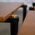 Wood Mid-20th Century MCM Stacking Tables Walnut Veneer Tops Brass and Ebonized Legs Set of 3 For Sale - Image 7 of 18