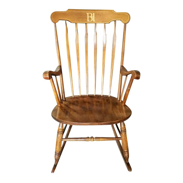 S. Bent & Bros. Colonial Style Rocking Chair Chairish