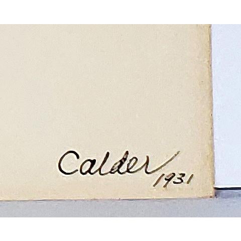 Quantity of 3 Different Vintage Original Alexander Calder Lithograph Prints of His Circus Sketches W/ Printed Signatures and Dates of 1931 & 1932 For Sale In Baltimore - Image 6 of 10