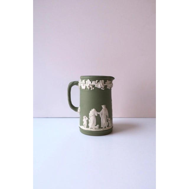 Green Wedgwood Jasperware Pitcher in the Neoclassical Style For Sale - Image 8 of 11