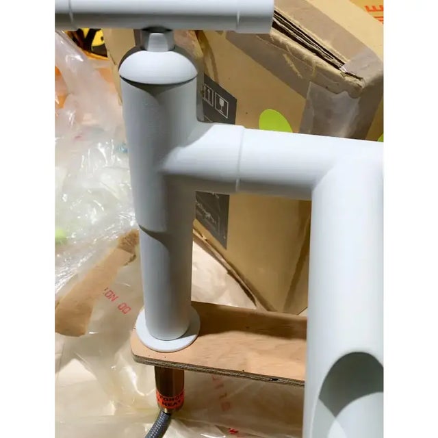 Sonoma Forge Waterbridge Two-Hole Deck-Mount Short-Bridge Waterfall Faucet White, 21st Century Sonoma Forge water bridge 9...