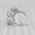 Modern Vintage 1.41ctw Diamond Cluster Ring 14k White Gold Heart Accents Size 5.5 For Sale - Image 3 of 8