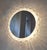 Large Illuminated Circular Beveled Wall Mirror in Melted Ice Acrylic Glass, 1970s For Sale - Image 8 of 12