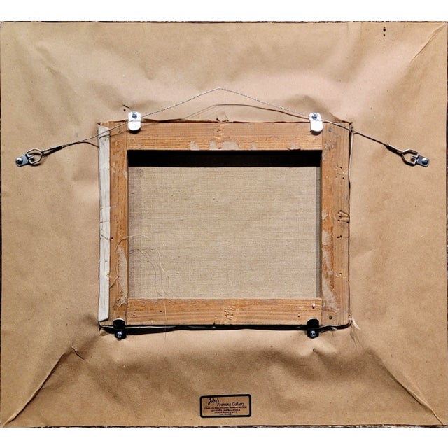 Francois Gall -Elegant Woman W/Parasol & Her Two Girls at the Pier-Oil Painting For Sale - Image 9 of 10