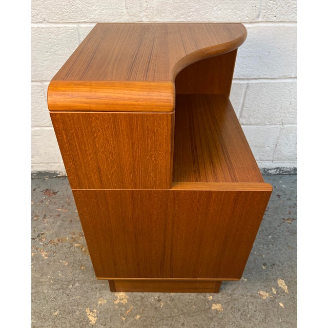 Brown Mid-Century Teak Nightstand by Sun Cabinet For Sale - Image 8 of 16
