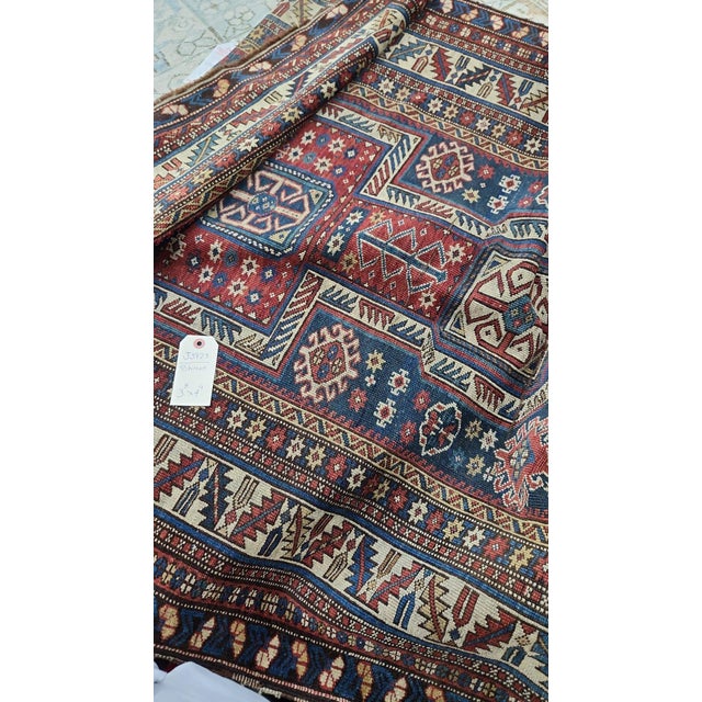 Traditional Antique Zabihi Collection Persian Sarouk Mat Rug For Sale - Image 3 of 6