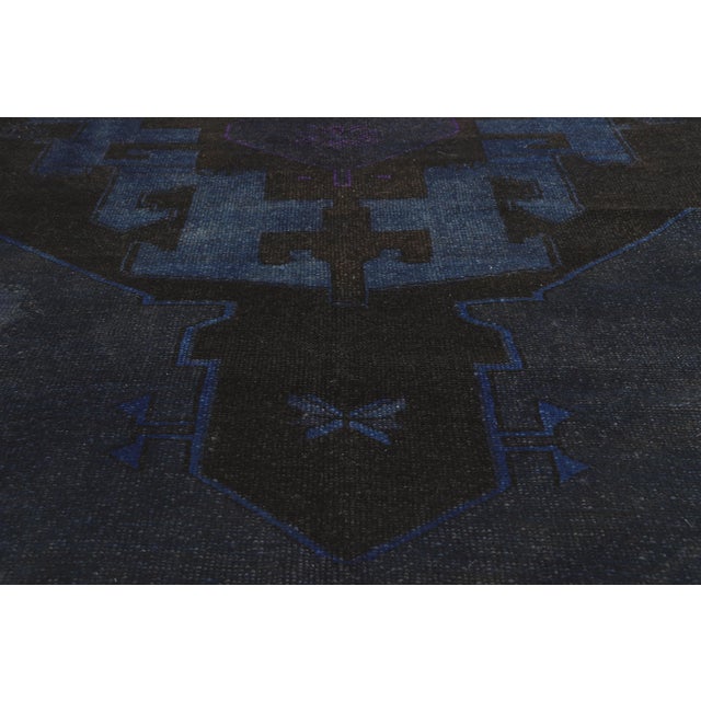Mid 20th Century Vintage Turkish Overdyed Oushak Rug, 05'09 X 14'05 For Sale - Image 5 of 10