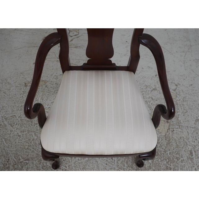 Wood Set of 6 Kindel Queen Anne Mahogany Dining Room Chairs For Sale - Image 7 of 18