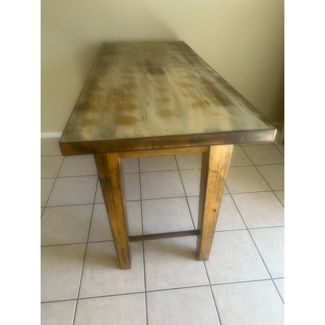 2020s Rustic Farmhouse Buffet / Coffee Bar / Entryway Cabinet – Solid Wood For Sale - Image 5 of 11