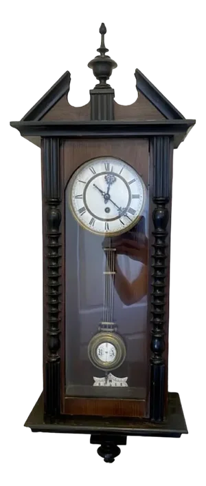 Victorian Walnut Case Wall Clock, Vienna, 1880s