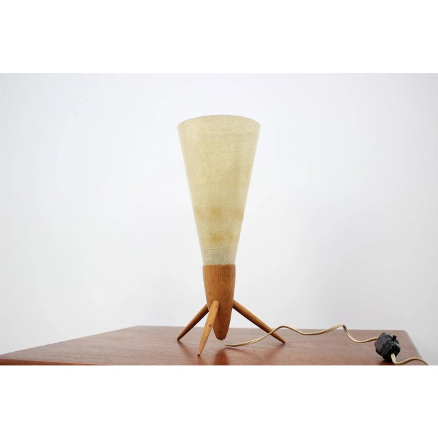 Wood Table Lamp from Úľuv, 1958 For Sale - Image 7 of 8