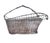 Vintage French Modern Woven Silver Plated Handled Wine Cradle Basket For Sale - Image 4 of 10