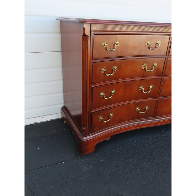 Brown Lexington Mahogany Serpentine Long Dresser 6566 For Sale - Image 8 of 18