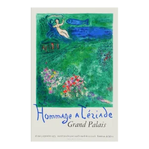 1973 Marc Chagall Grand Palais - Hommage à Tériade Exhibition Lithograph Poster