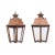 Mid 20th Century French Copper Three-Light Hexagonal Lanterns with Glass Panels, US Wired - A Pair For Sale - Image 5 of 12