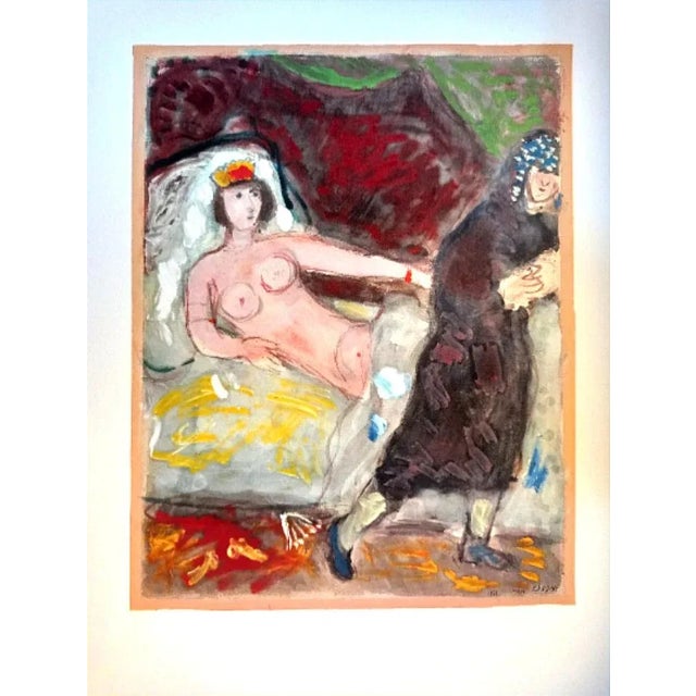 Marc Chagall - Joseph and Putiphar's Wife, lithograph on fine quality paper, 1986 edition, titled and on the back, signed...