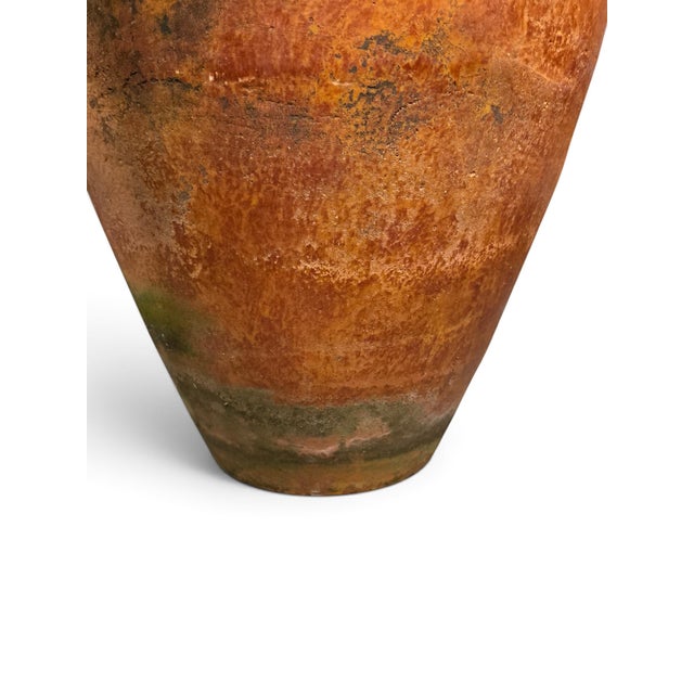 Terra Cotta Attributed Monumental 19th-Century Mediterranean Terracotta Amphorae With Rare Forged Iron Armatures – A Pair For Sale - Image 8 of 10