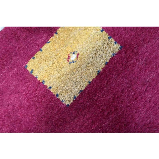 1970s 1970s Handmade Vintage Persian Gabbeh Rug 4.6' X 6.6' For Sale - Image 5 of 12