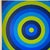Late 20th Century Vintage Signed Op Art Concentric Circles Oil Painting For Sale - Image 5 of 13