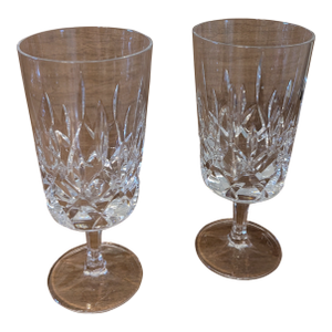 1980s Gorham King Edward Crystal Iced Tea Goblets - Set of 2 - West German Production