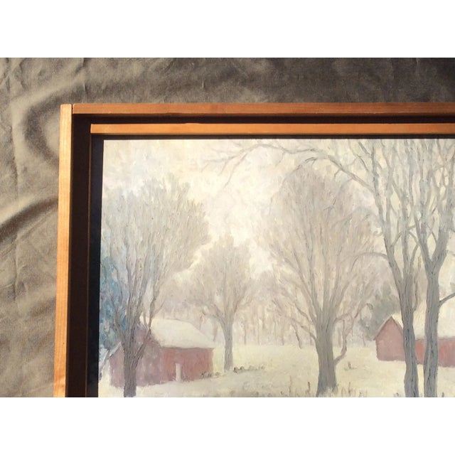 Vintage Henry Trask Reilly Vermont Winter Landscape Oil Painting - Original American Impressionist Art For Sale - Image 4 of 10