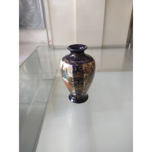 Vintage Japanese Satsuma-Style Vase For Sale - Image 4 of 8
